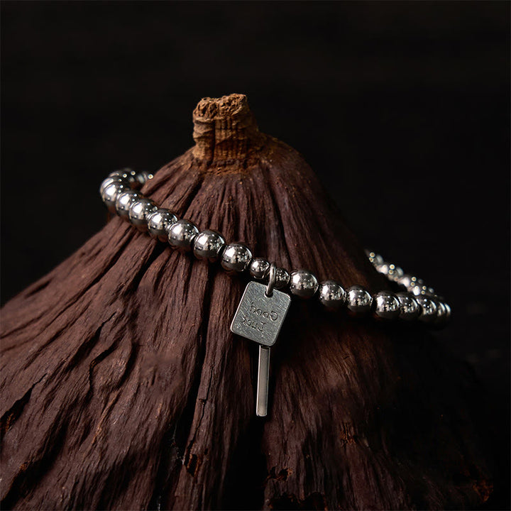 Buddha Stones Titanium Steel Good Luck Balance Bracelet - image 7