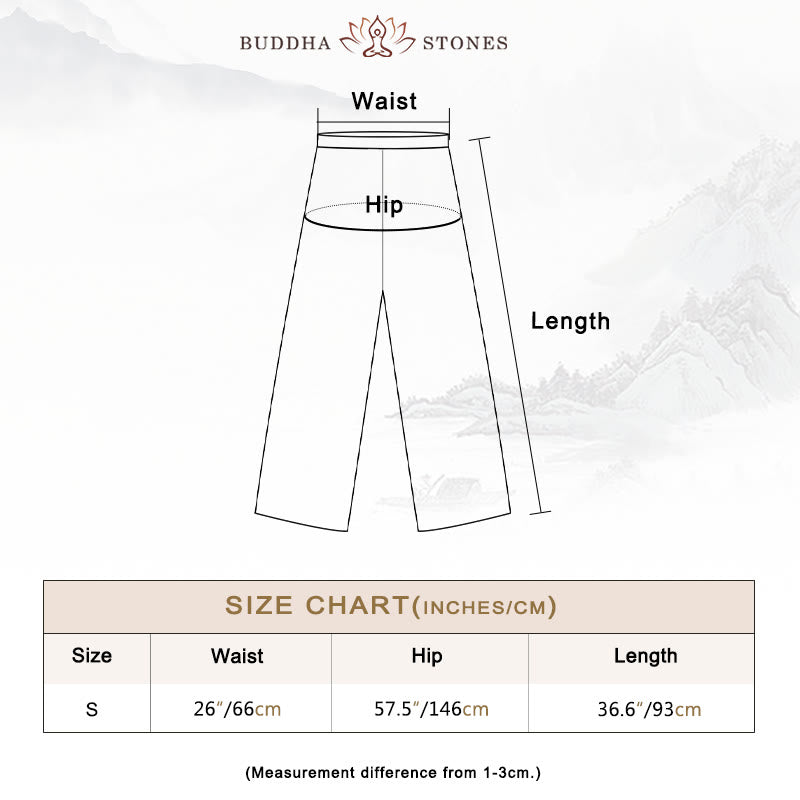 Buddha Stones Plain Long Sleeve Coat Jacket Top Wide Leg Pants Zen Tai Chi Yoga Meditation Clothing - image 8