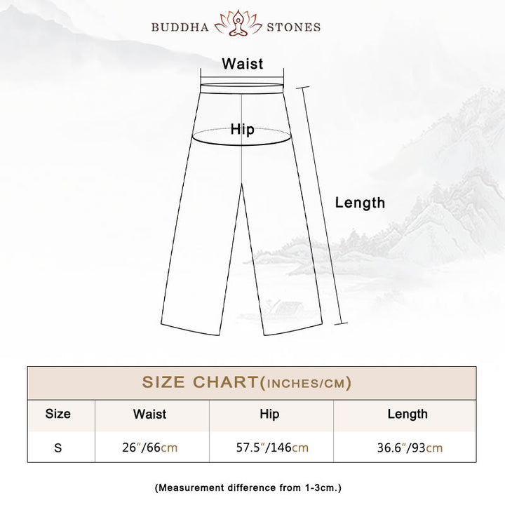 Buddha Stones Plain Long Sleeve Coat Jacket Top Wide Leg Pants Zen Tai Chi Yoga Meditation Clothing - image 8