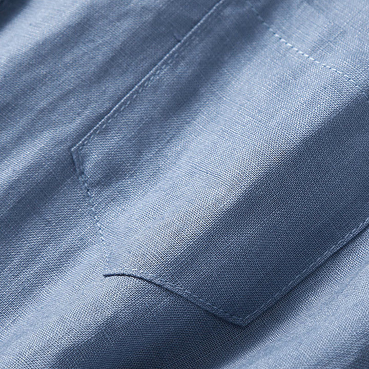 Buddha Stones Summer Lace-up Plain Short Sleeve Cotton Midi Dress With Pockets - image 16