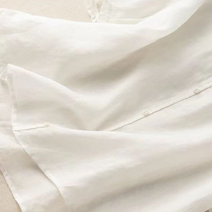 Buddha Stones Casual Plain Button Half Sleeve Middy Collar Women's Shirt - image 20