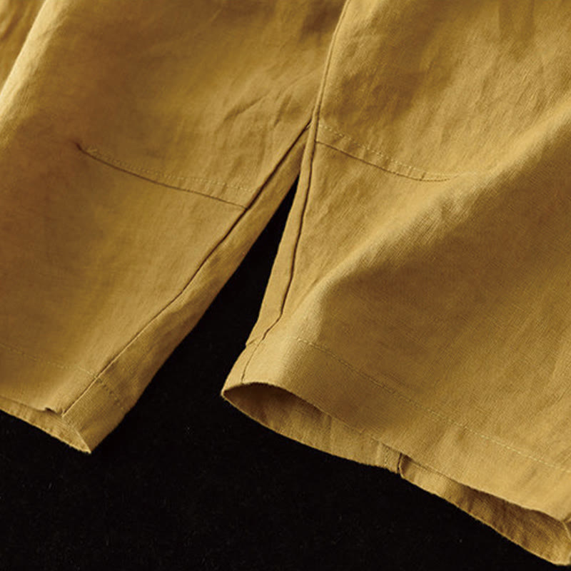 Buddha Stones Summer Casual Splicing Plain Design Women's Harem Pants With Pockets - image 9