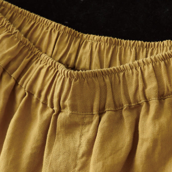 Buddha Stones Summer Casual Splicing Plain Design Women's Harem Pants With Pockets - image 4