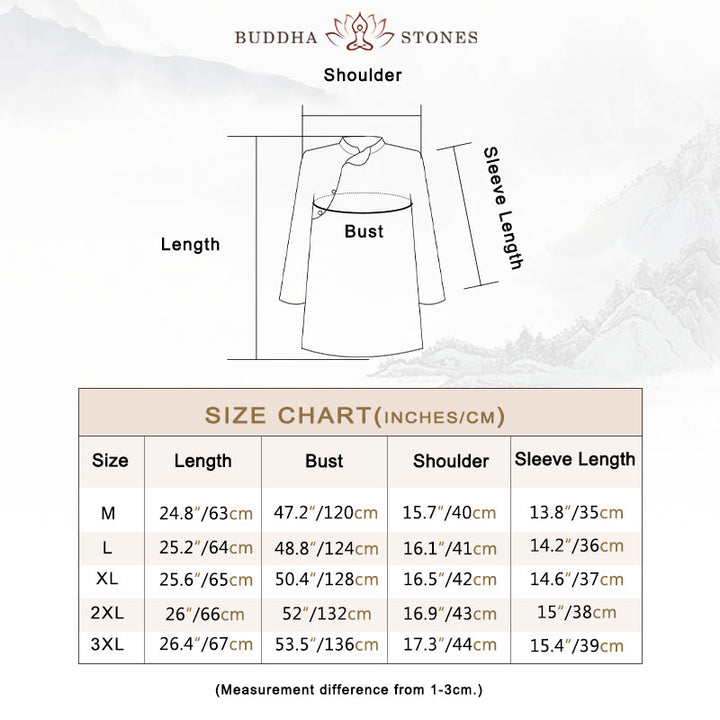 Buddha Stones PLUS SIZE Blue Jacaranda Flower Design Three Quarter Sleeve Ramie Linen Shirt - image 5