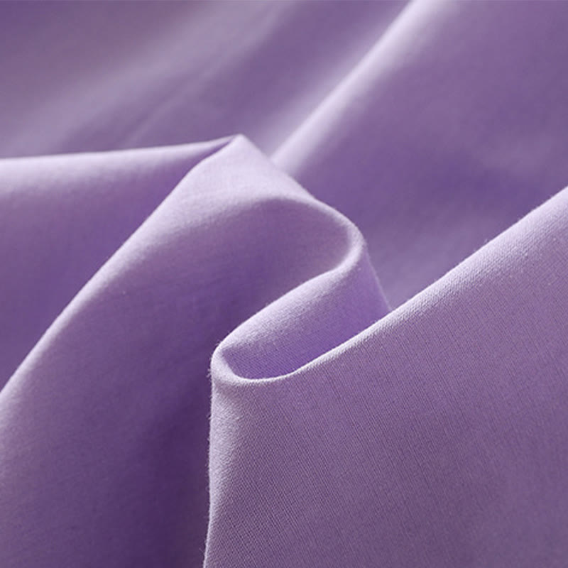 Buddha Stones Summer Orchid Embroidery Lace-Up V-Neck Half Sleeve Cotton Linen Midi Dress With Pockets - image 9