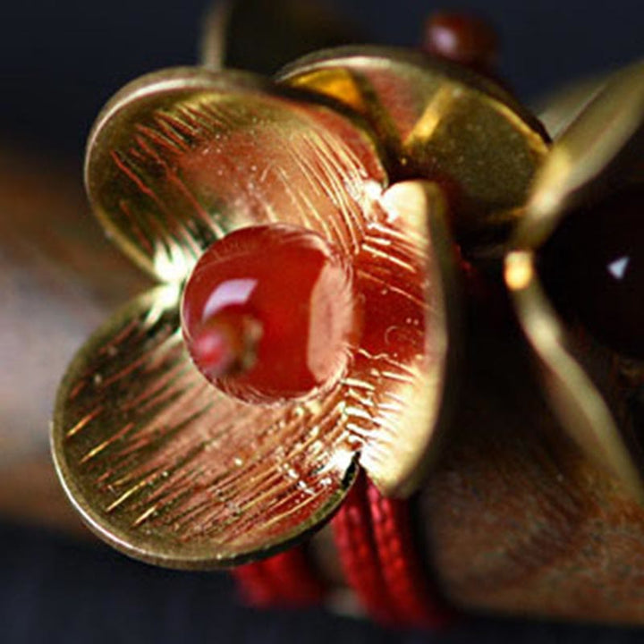 Buddha Stones Silver Tassel Green Sandalwood Soothing Hairpin - image 9