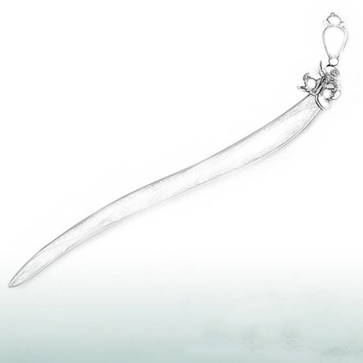 Buddha Stones Silver Tassel Green Sandalwood Soothing Hairpin - image 5