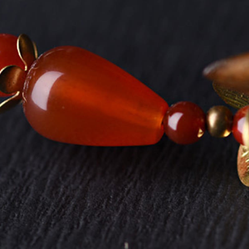 Buddha Stones Silver Tassel Green Sandalwood Soothing Hairpin - image 12