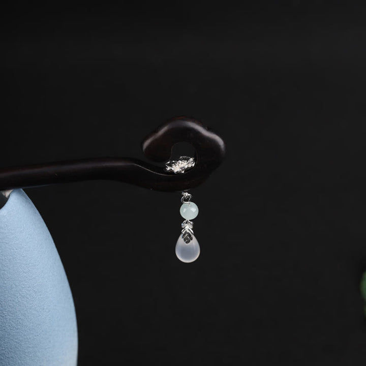 Buddha Stones Ebony Auspicious Cloud Courage Hairpin - image 6