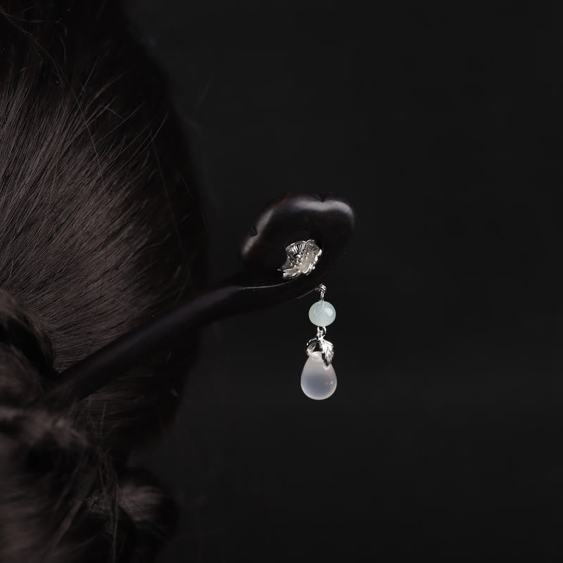 Buddha Stones Ebony Auspicious Cloud Courage Hairpin - image 4