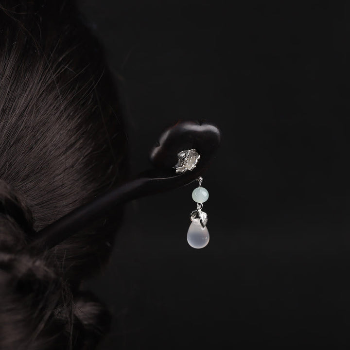 Buddha Stones Ebony Auspicious Cloud Courage Hairpin - image 4