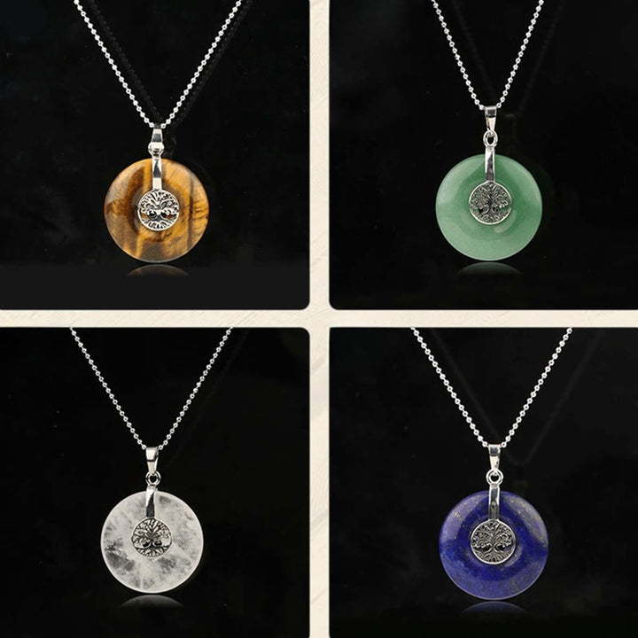 Buddha Stones Various Crystal Rose Quartz Green Aventurine Amethyst The Tree of Life Kindness Necklace Pendant - image 22