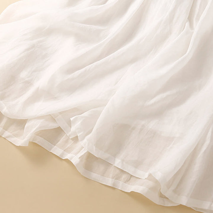 Buddha Stones Plain Lace Up Elastic Waist Women's Skirt With Pockets - image 14