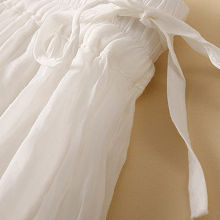 Buddha Stones Plain Lace Up Elastic Waist Women's Skirt With Pockets - image 13