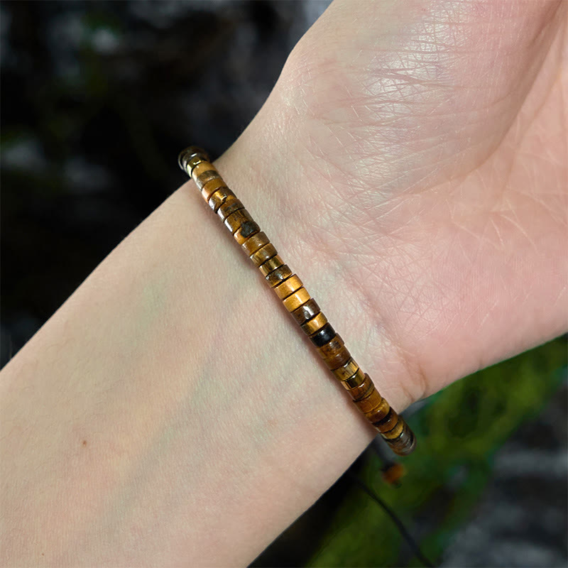 Buddha Stones Natural Tiger Eye Spacer Bead Courage Bracelet - image 4