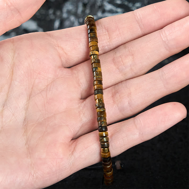 Buddha Stones Natural Tiger Eye Spacer Bead Courage Bracelet - image 3