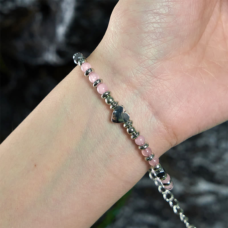 Buddha Stones Natural Stone Amazonite Amethyst Lazurite Rose Quartz Heart Positive Balance Bracelet - image 22