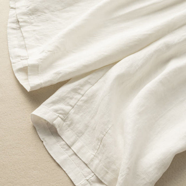 Buddha Stones Summer Casual Plain Zipper Button Cotton Linen Women's Shorts With Pockets - image 11