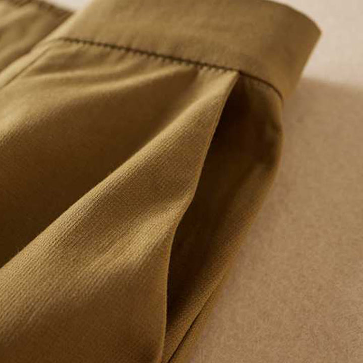 Buddha Stones Summer Casual Plain Cotton Linen Zipper Button Women's Shorts With Pockets - image 2