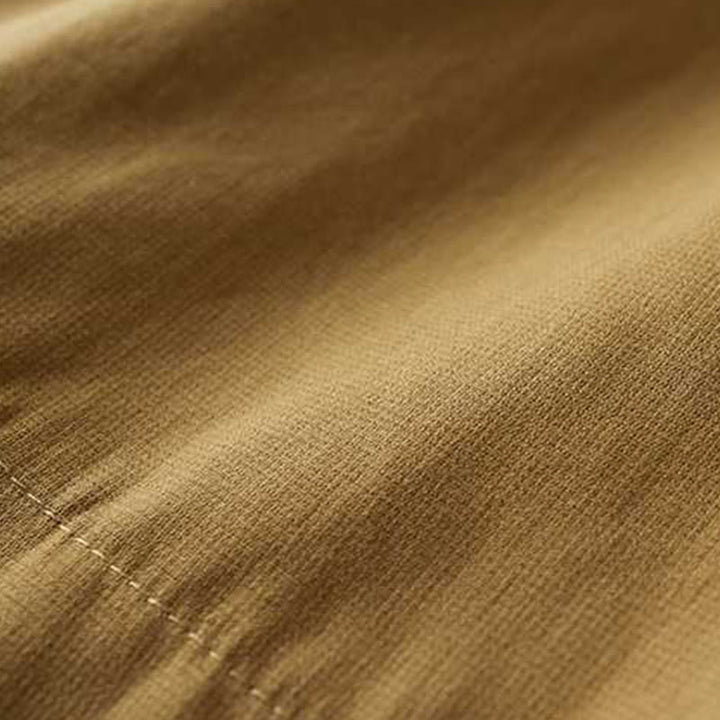 Buddha Stones Summer Casual Plain Cotton Linen Zipper Button Women's Shorts With Pockets - image 4