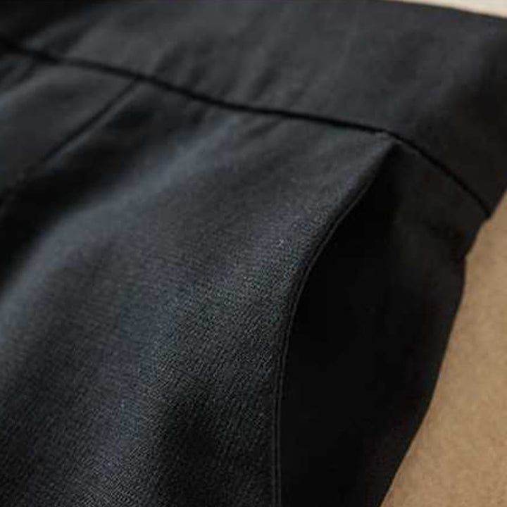 Buddha Stones Summer Casual Plain Cotton Linen Zipper Button Women's Shorts With Pockets - image 11