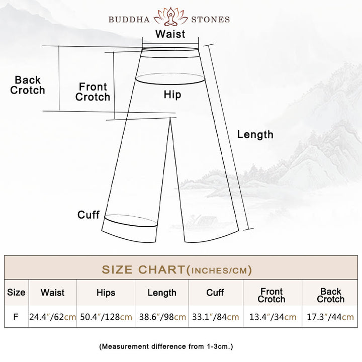 Buddha Stones Frog-Button Sleeveless Cami Midi Dress Ramie Linen Wide Leg Pants With Pockets - image 42