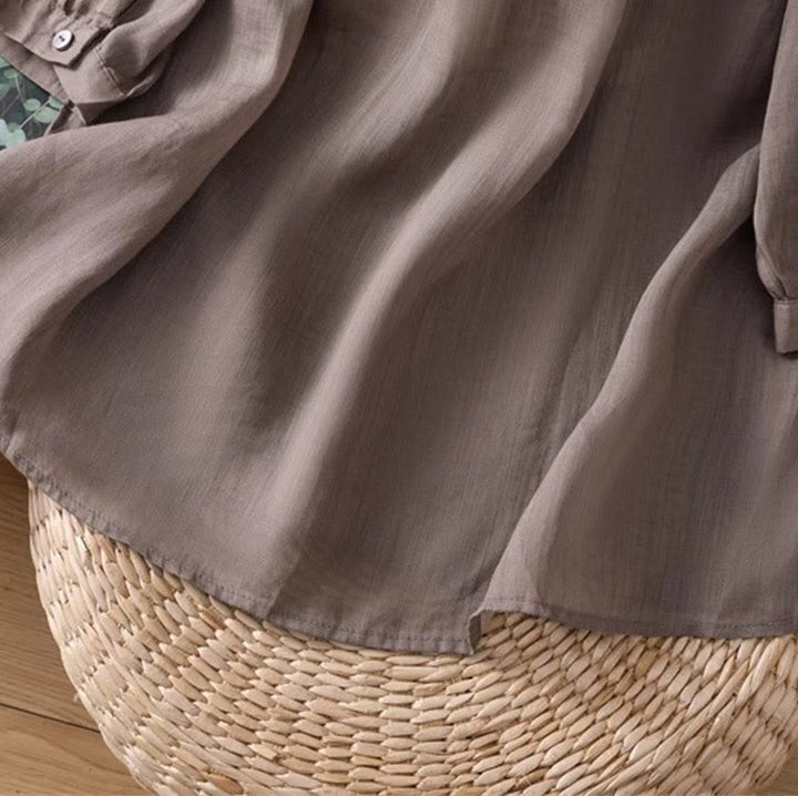 Buddha Stones Casual Symmetrical Embroidery Women's Crew Neck Design Half Sleeve Spandex T-shirt - image 23