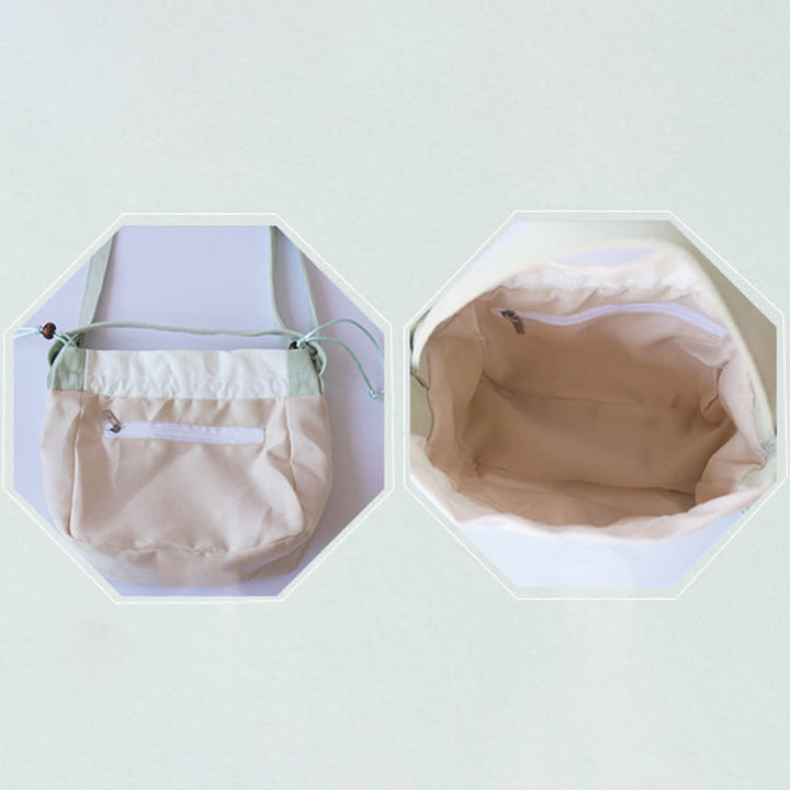 Buddha Stones Embroidered Green Pear Blossom Canvas Tote Crossbody Bag Shoulder Bag Handbag - image 1