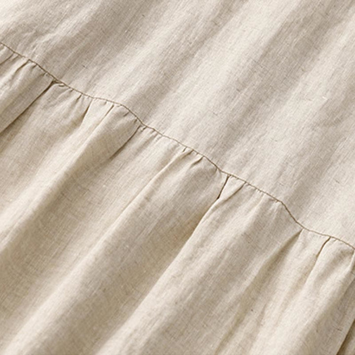 Buddha Stones Casual Short Sleeve Bowknot Tie Straps Women's Midi Dress With Pockets - image 17