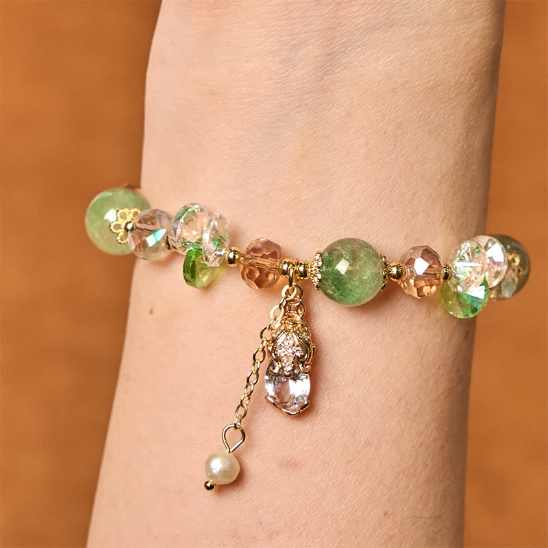 Buddha Stones Natural Citrine Green Strawberry Quartz PiXiu Prosperity Bracelet - image 9