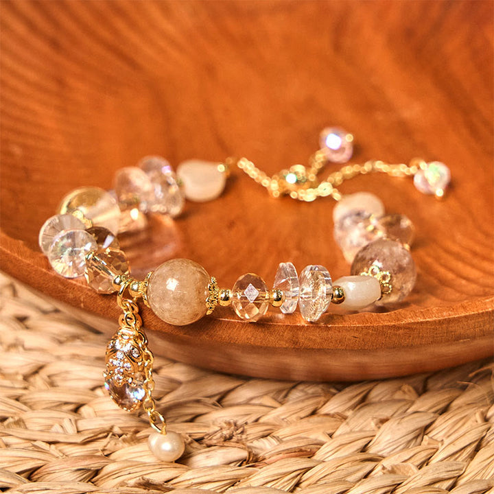 Buddha Stones Natural Citrine Green Strawberry Quartz PiXiu Prosperity Bracelet - image 1