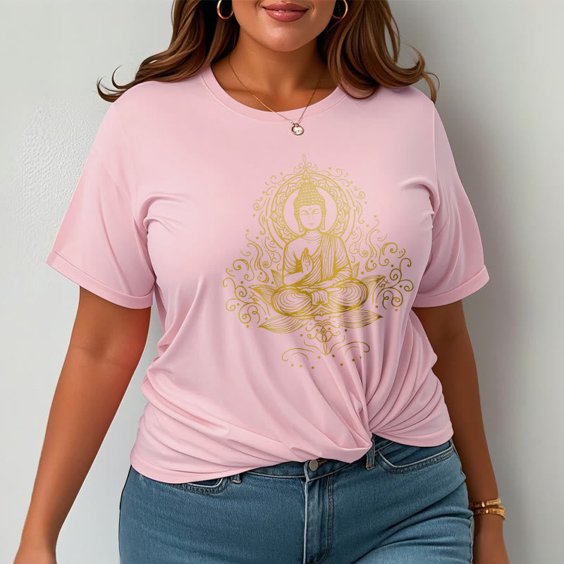 Buddha Stones Lotus Flower Vines Meditation Buddha Tee T-shirt - image 13