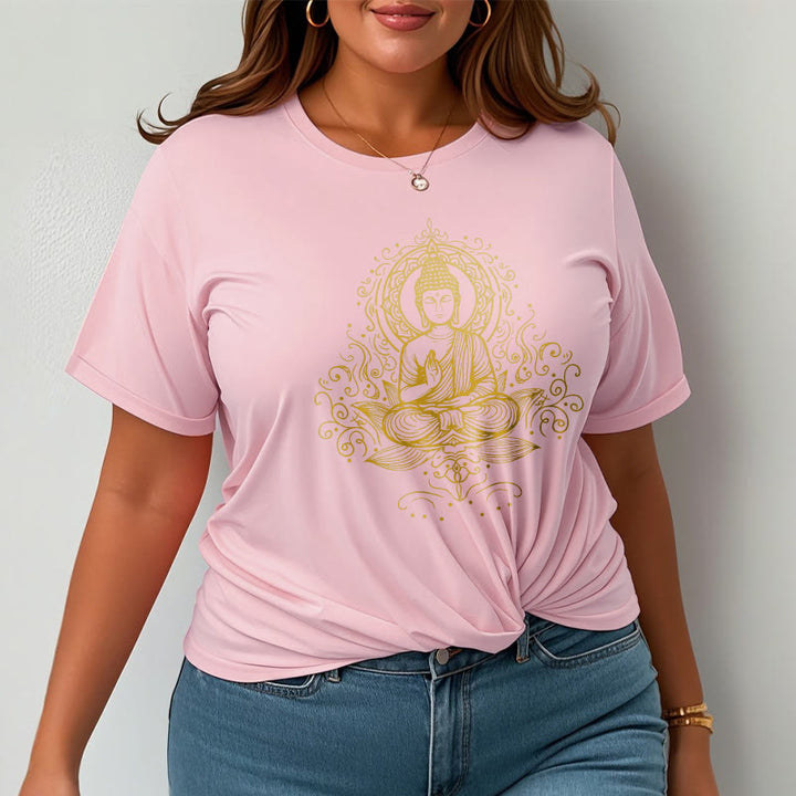 Buddha Stones Lotus Flower Vines Meditation Buddha Tee T-shirt - image 13