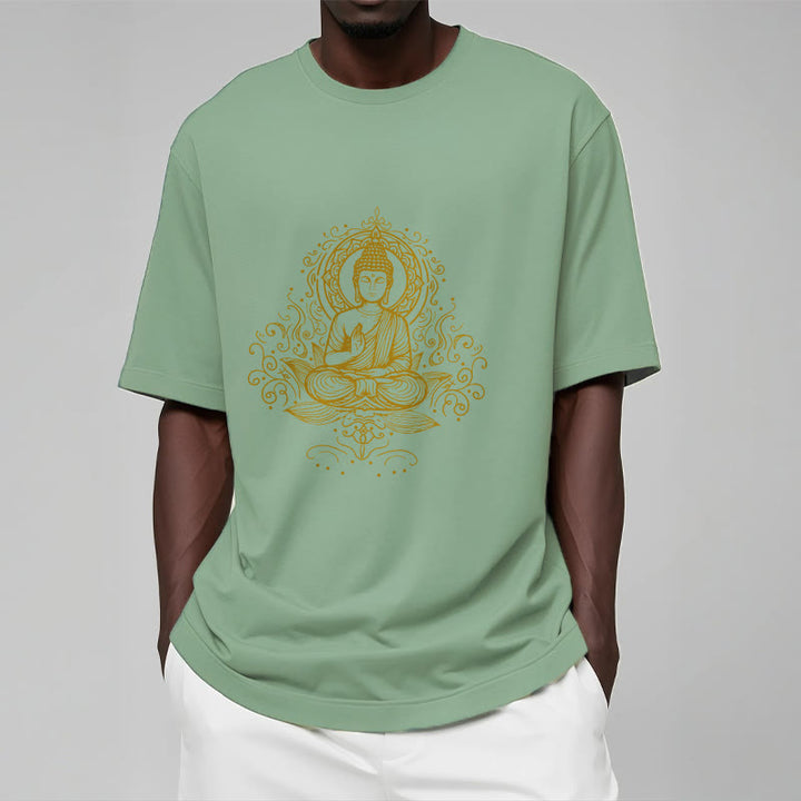 Buddha Stones Lotus Flower Vines Meditation Buddha Tee T-shirt - image 15