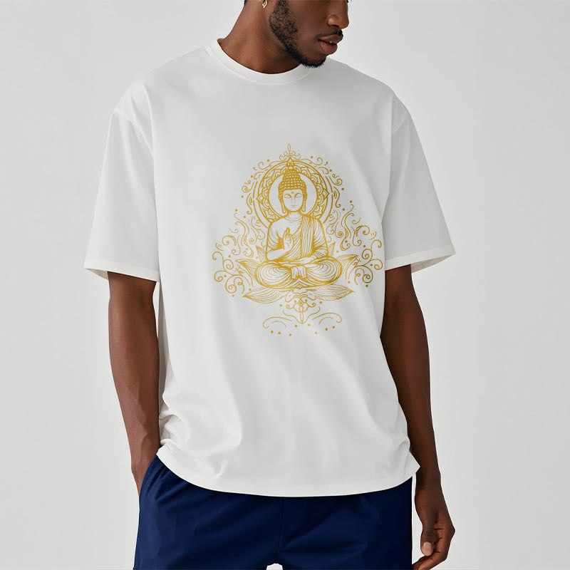 Buddha Stones Lotus Flower Vines Meditation Buddha Tee T-shirt - image 8