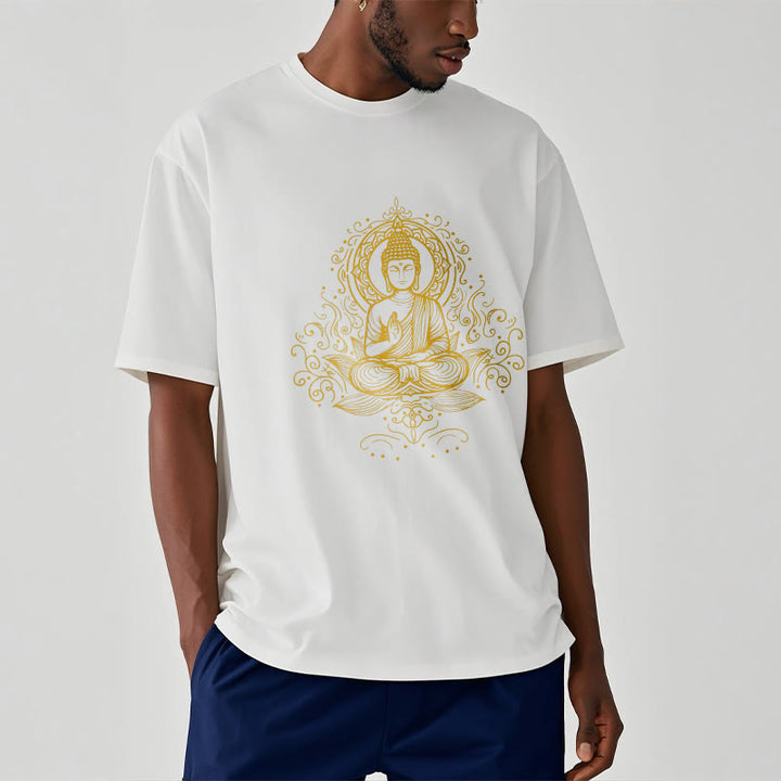 Buddha Stones Lotus Flower Vines Meditation Buddha Tee T-shirt - image 8
