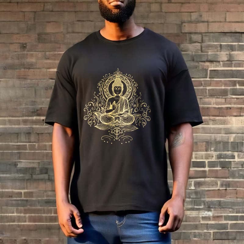 Buddha Stones Lotus Flower Vines Meditation Buddha Tee T-shirt - image 5