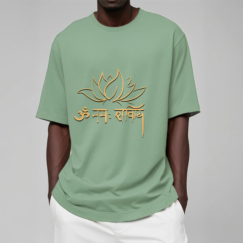 Buddha Stones Lotus Sanskrit Namah Shivaya Tee T-shirt - image 15