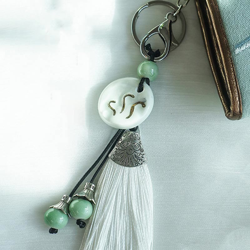 Buddha Stones Magnolia Flower Double-sided Embroidery Large Capacity Cash Holder Wallet Shopping Purse - image 6