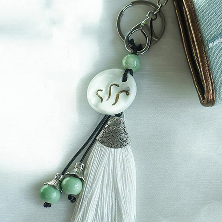 Buddha Stones Magnolia Flower Double-sided Embroidery Large Capacity Cash Holder Wallet Shopping Purse - image 6