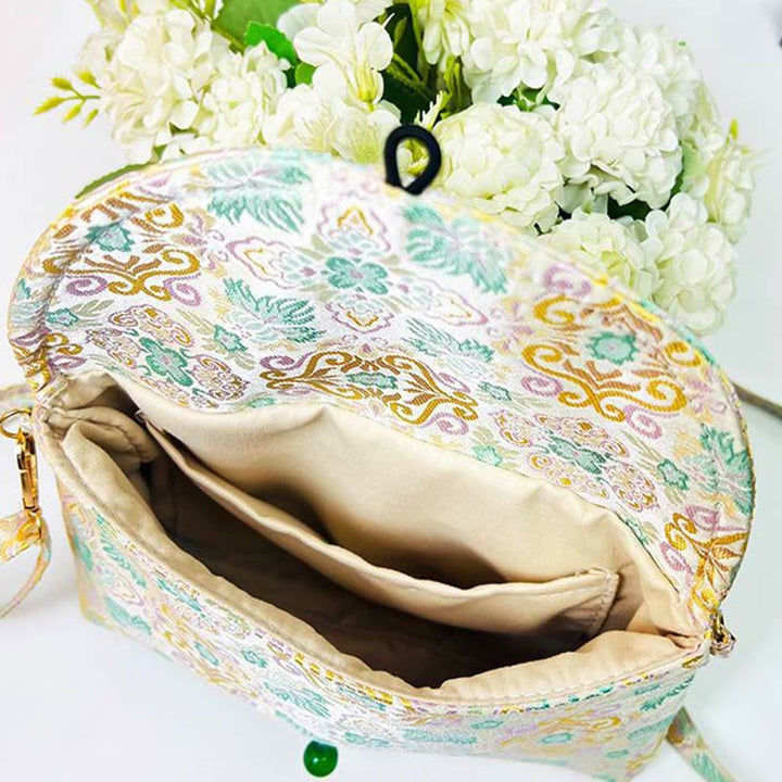 Buddha Stones Retro Flowers Pattern Polyester Cotton Embroidery Crossbody Bag Hangbags - image 11