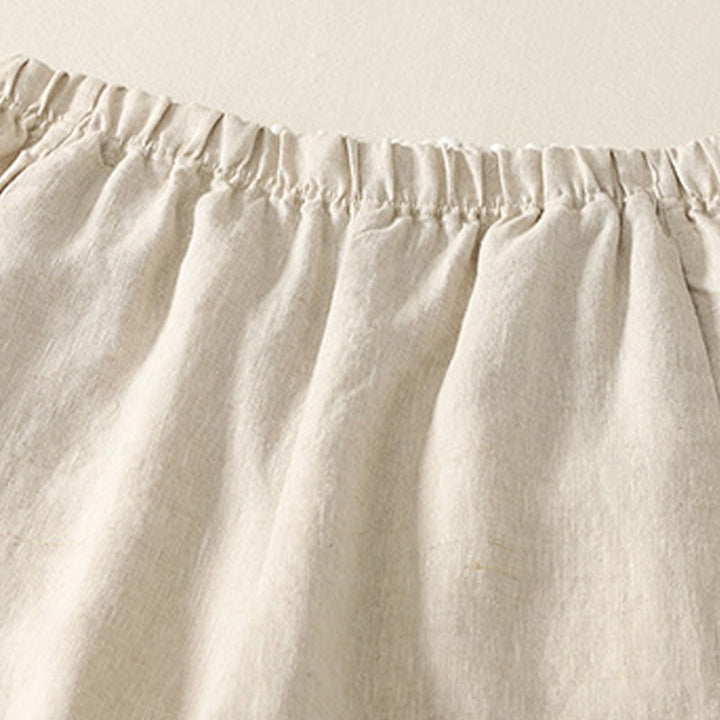 Buddha Stones Daily Plain Simple Design Cotton Linen Women's Pants With Pockets - image 2