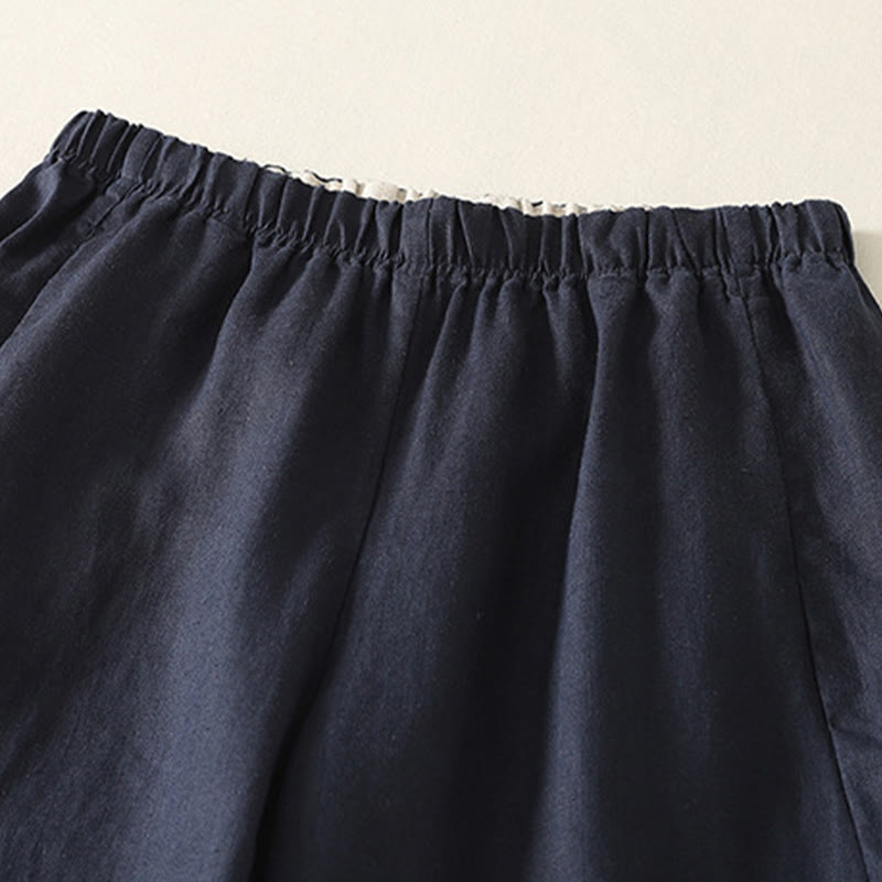 Buddha Stones Daily Plain Simple Design Cotton Linen Women's Pants With Pockets - image 16