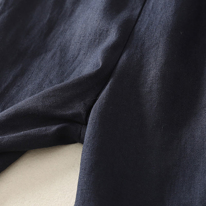 Buddha Stones Daily Plain Simple Design Cotton Linen Women's Pants With Pockets - image 17