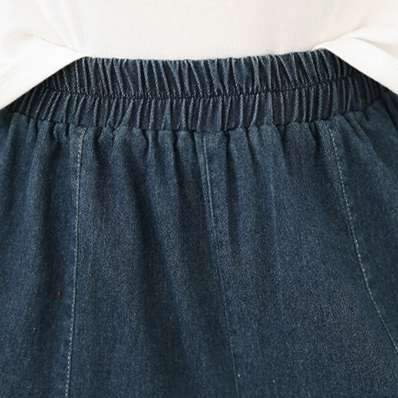 Buddha Stones Spring Vintage Distressed Tassel Design Women's Wide Leg Pants With Pockets - image 5