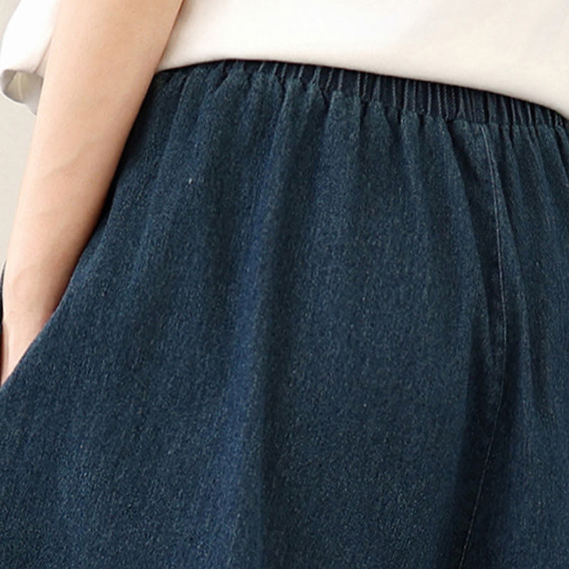 Buddha Stones Spring Vintage Distressed Tassel Design Women's Wide Leg Pants With Pockets - image 7