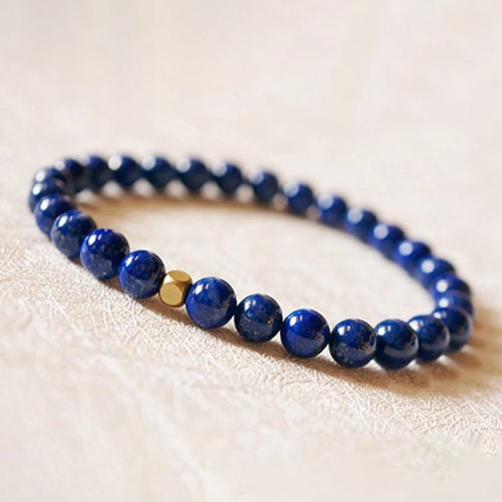 Buddha Stones 4mm Ultra-thin Lazurite Beads Self Care Bracelet - image 7