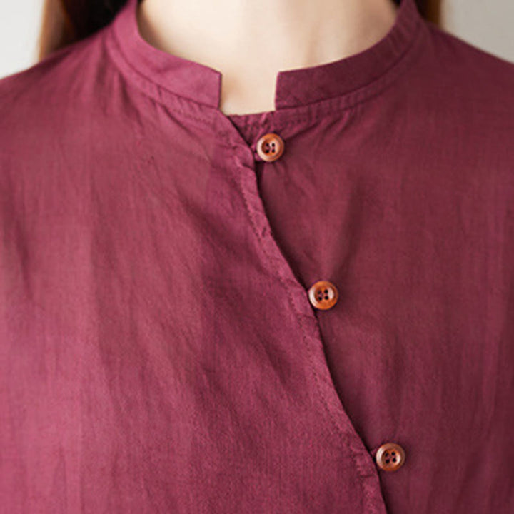 Buddha Stones 2Pcs Three Quarter Sleeve Shirt Top Pants Meditation Zen Tai Chi Cotton Linen Clothing Women's Set - image 14