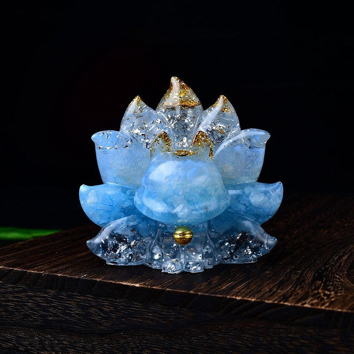 Buddha Stones Small Various Stone Pink Crystal Citrine Amethyst Nine Tailed Fox Warmth Home Decoration - Aquamarine+Opal 8.8*6.9*8cm - image 28