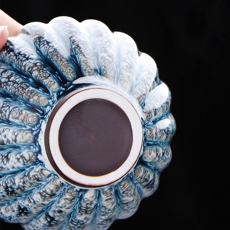 Buddha Stones Handmade Small Chinese Jianzhan Lotus Ceramic Teacup Kung Fu Tea Cup 80ml - image 5